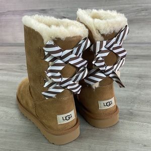 🍁UGG🍁 BAILEY BOW DIAGONAL STRIPES BOOYS
